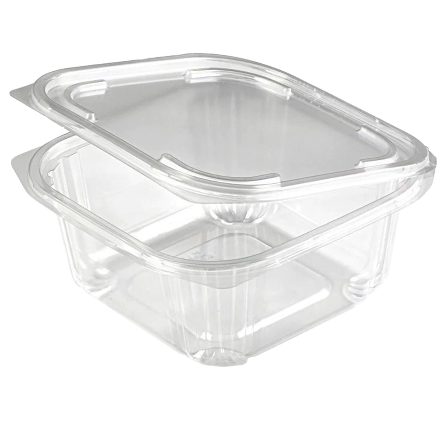 Одноразовый контейнер квадратный 750мл С КРЫШКОЙ ЮП-РКСП КОМПЛЕКТ 300шт прозрач. ПЭТ, шк167 ЮУПМ6014 608020