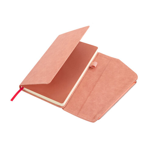 Ежедневник датированный 2026, А5, 145х213 мм, BRAUBERG "Jacket", под кожу, клапан, держатель, розовый, 117400 - МСК «Форвард»
