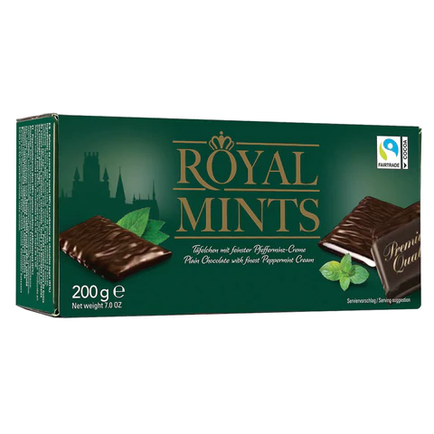 Шоколад порционный HALLOREN "Royal Mints" с мятной начинкой, 200 г, картонная коробка, 40659 622694 - МСК «Форвард»