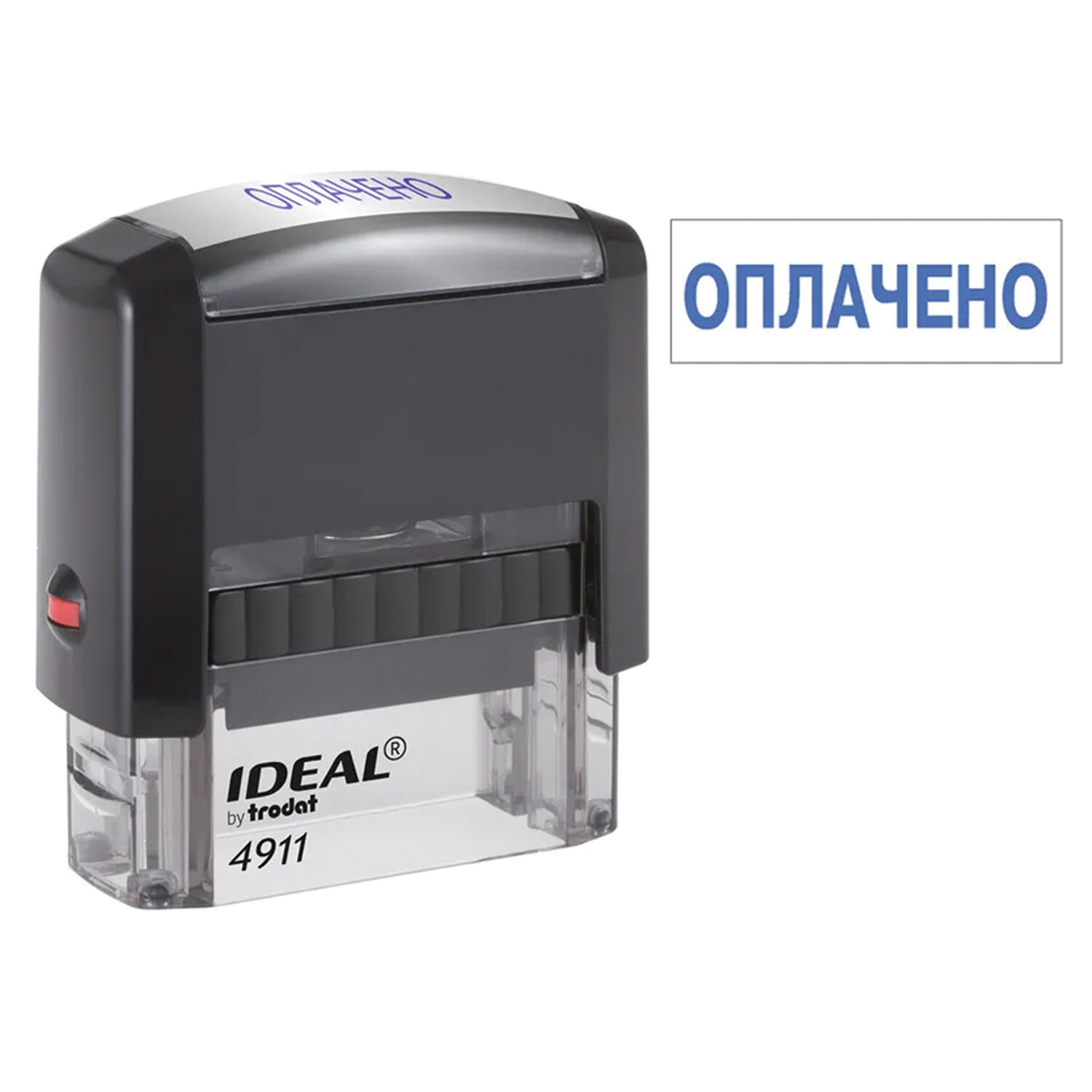 Штамп стандартный "ОПЛАЧЕНО", оттиск 38*14мм синий, TRODAT IDEAL 4911 DB -1.2 , 161487 237931