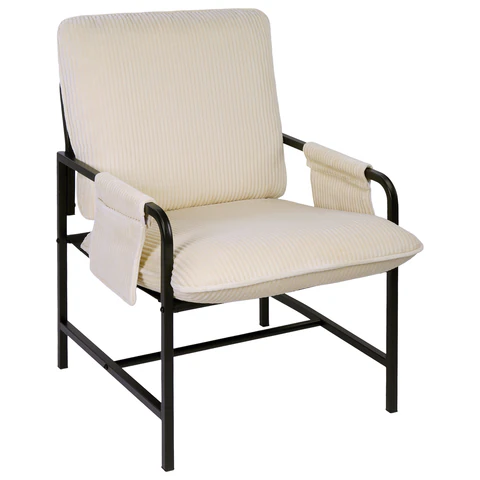 Кресло BRABIX "Gentle LC-300", ЛОФТ, пружинный блок, ткань велсофт (плюш), молочное, 533144 - МСК «Форвард»