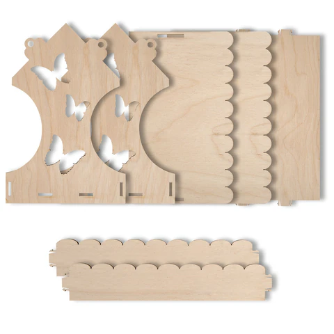 Конструктор-кормушка для птиц "Бабочки", сборная модель 24х21х18 см, фанера, BAMBOX (БАМБОКС), 666179 - МСК «Форвард»