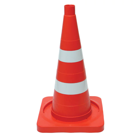 Конус сигнальный дорожный 510 мм КС-2.8 с двумя светоотражающими полосами, упругий 610911 - МСК «Форвард»