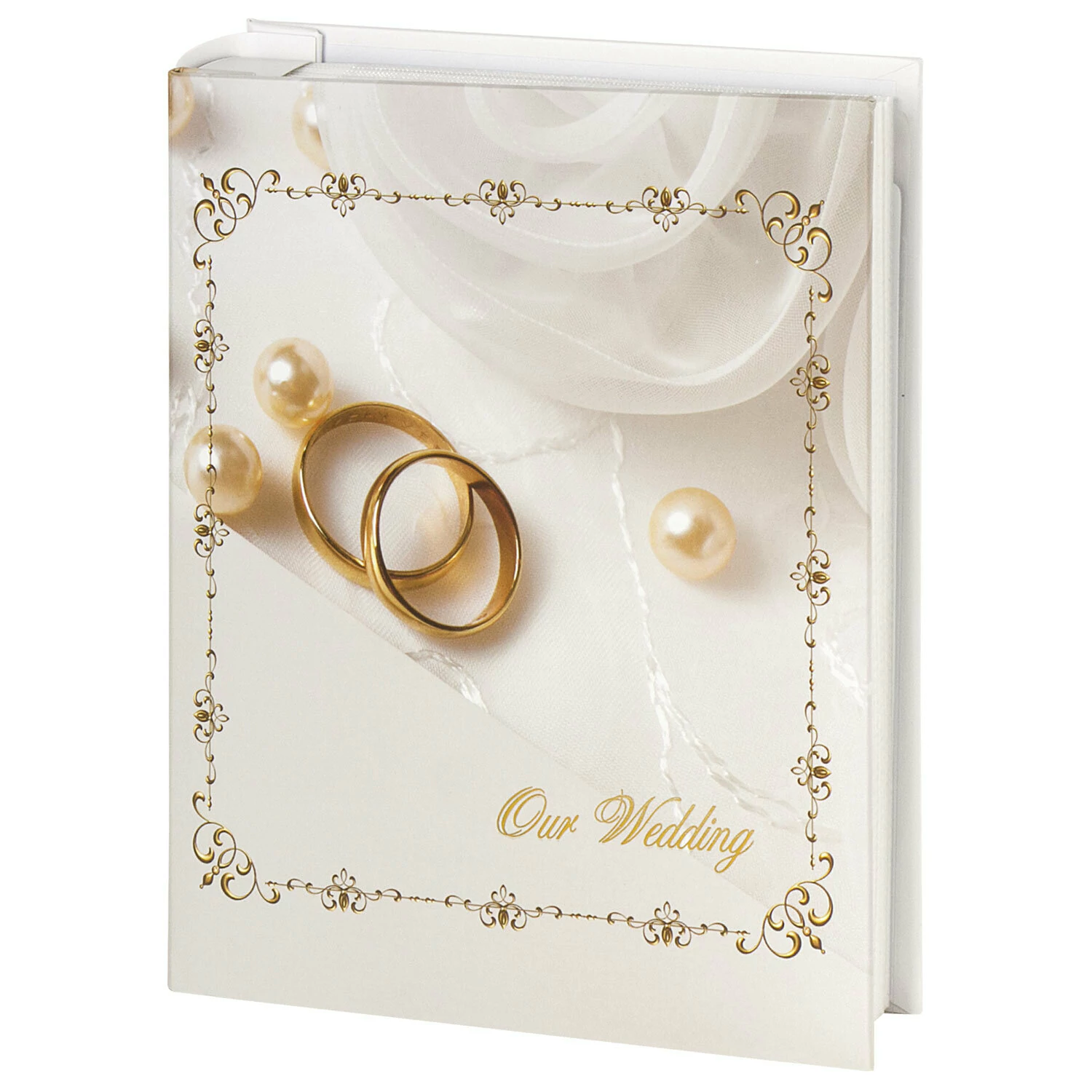 Фотоальбом BRAUBERG "Кольца и жемчуг" на 200 фото 10*15 см, твердая обложка, переплет, бокс, 391151