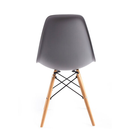 Стулья BRABIX "Eames CF-010", КОМПЛЕКТ 4 шт., пластик серый, опоры дерево/металл, 532632, 2033A - МСК «Форвард»