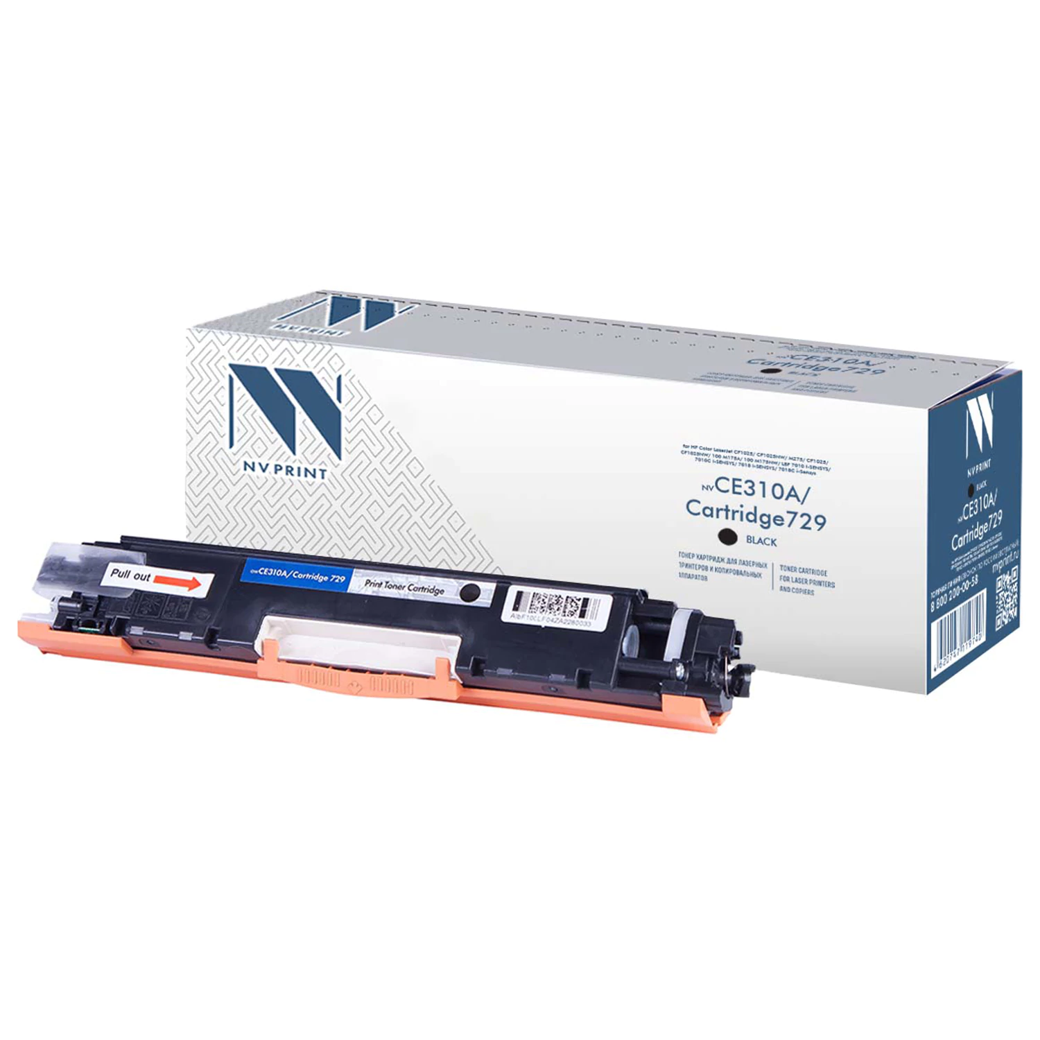 Картридж лазерный NV PRINT (NV-CE310A/729Bk) для HP M175nw/CP1025nw/CANON LBP7010C, черн, рес 1200 с 363394