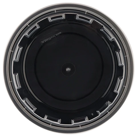 Контейнер одноразовый 950 мл, С КРЫШКОЙ, КОМПЛЕКТ 150шт круглый, диаметр 172 мм, черный/прозрачный, ПП, ВЗЛП, 1265Ч 609228 - МСК «Форвард»