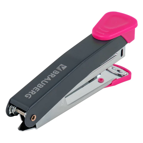 Степлер №10 металлический BRAUBERG "UNIVERSAL GT", до 16 листов,с антистеплером, красный, 272751 - МСК «Форвард»