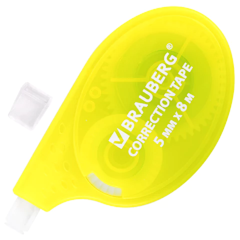 Корректирующая лента BRAUBERG ULTRA NEON, 5 мм х 8 м, ВЫГОДНАЯ УПАКОВКА 3 штуки в блистере, 272665 - МСК «Форвард»