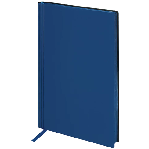 Блокнот А5 138x213 мм, BRAUBERG "Personal", под кожу, 80 листов, клетка, синий, 116613