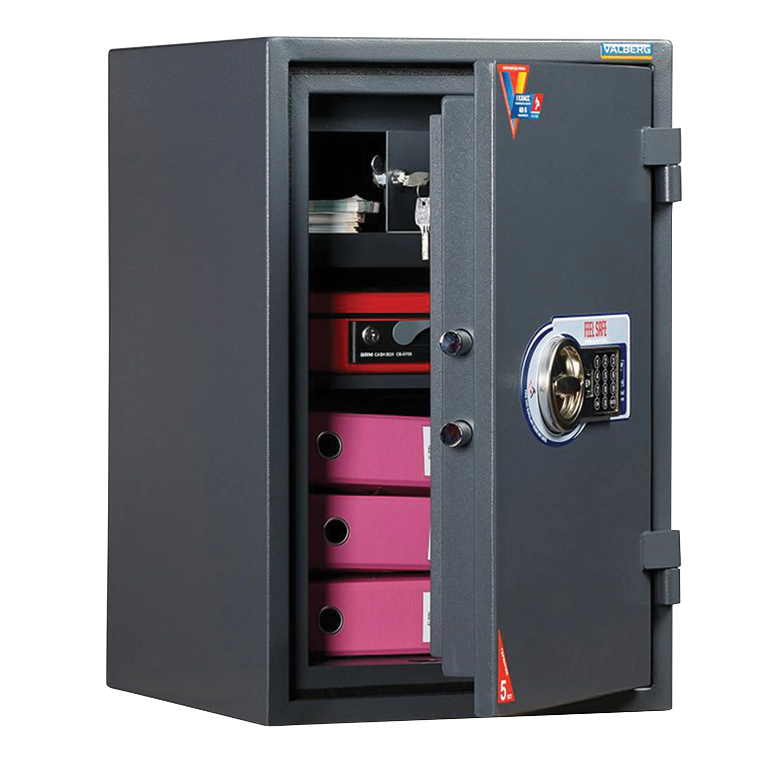 Сейф огневзломостойкий VALBERG "Гарант-67Т EL" (в670*ш440*г440мм;99кг), эл.замок, трейзер,кр.к полу 290391