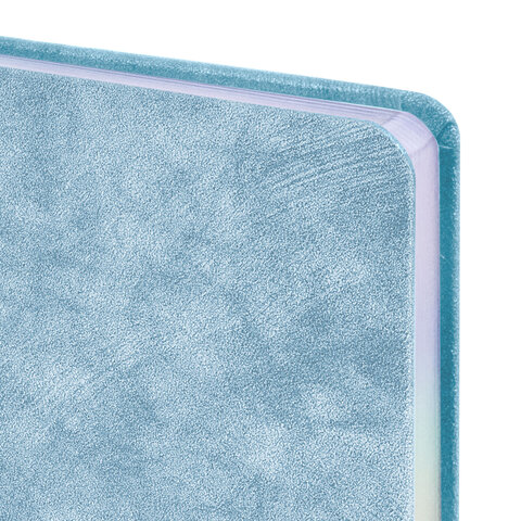 Ежедневник датированный 2026, А5, 138х213 мм, BRAUBERG "Ice", под кожу, голубой, 117389 - МСК «Форвард»