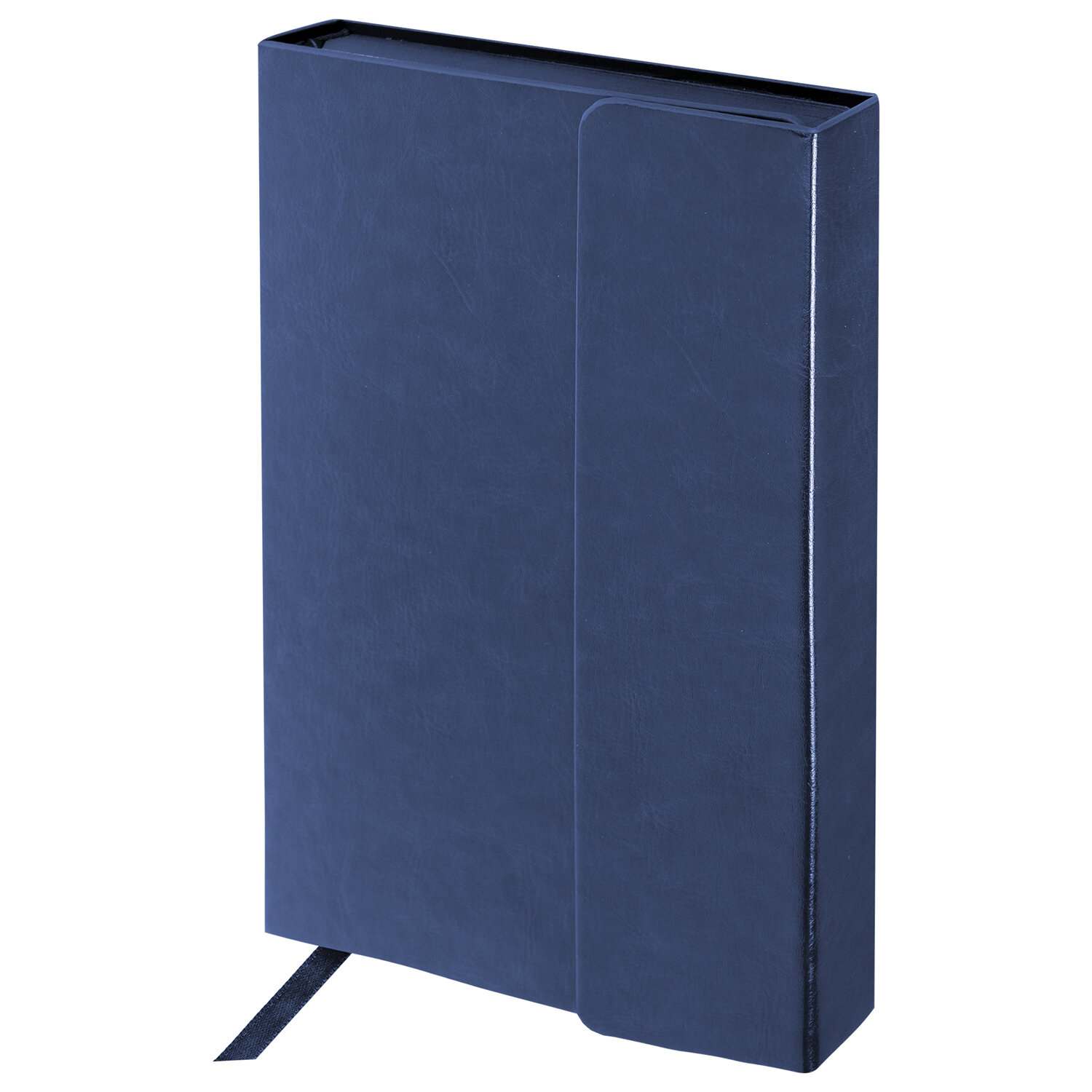 Ежедневник недатированный А5 148x218мм GALANT Magnetic под кожу магнитный клапан 160л, синий, 111879