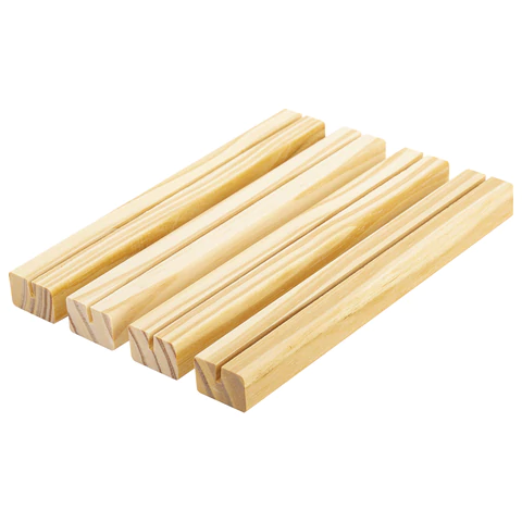 Ценникодержатель деревянный (ценники, реклама, фото) 21х3х2 см, КОМПЛЕКТ 4 шт., BRAUBERG, 291315 - МСК «Форвард»