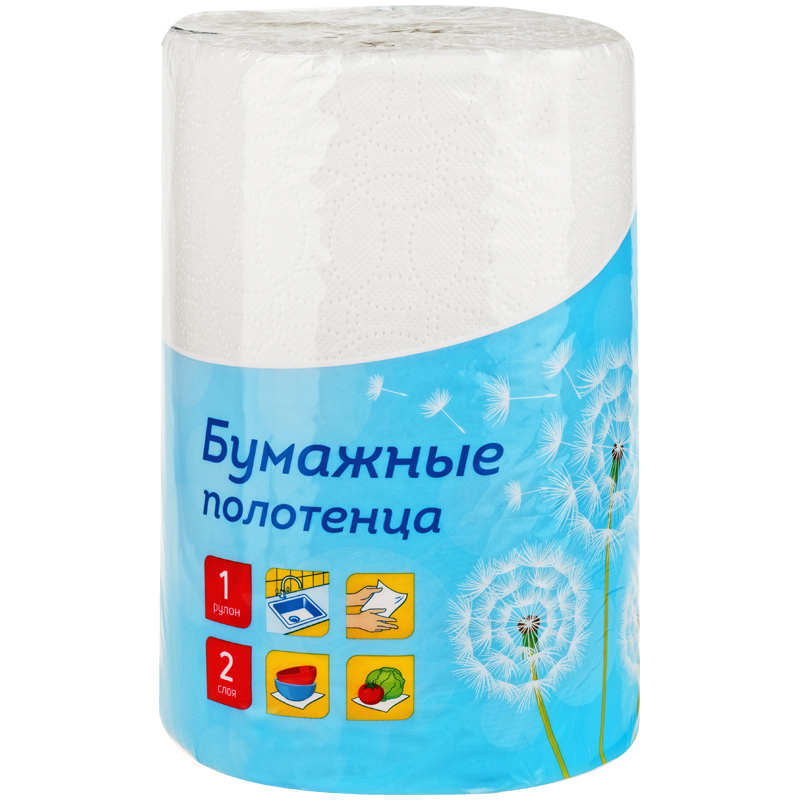 Полотенца бумажные в рулоне OfficeClean "XXL", 2-слойное, 35м/рул., тиснение, белые, 1шт 279676