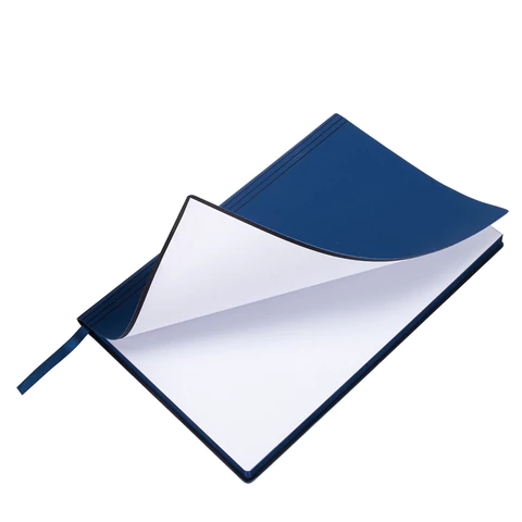 Блокнот А5 138x213 мм, BRAUBERG "Personal", под кожу, 80 листов, клетка, синий, 116613 - МСК «Форвард»