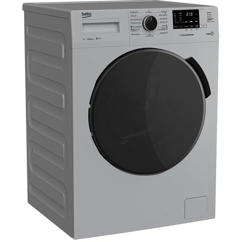 Стиральная машина BEKO RSPE78612S, 1200 об/мин, 7 кг, фронтальная загрузка, 15 программ, пар, серебристая, 7322710002 457167 - МСК «Форвард»