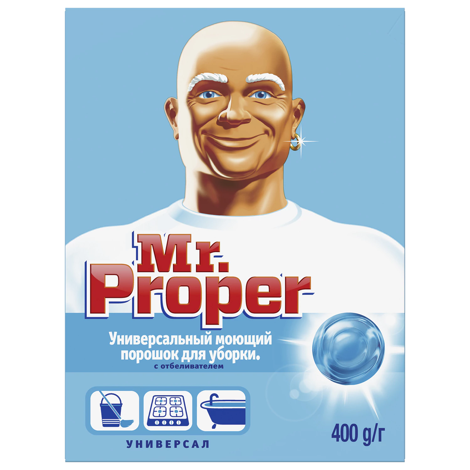 Чистящее средство 400г MR.PROPER (Мистер Пропер), с отбел. эффектом, универсал, порошок, 600327