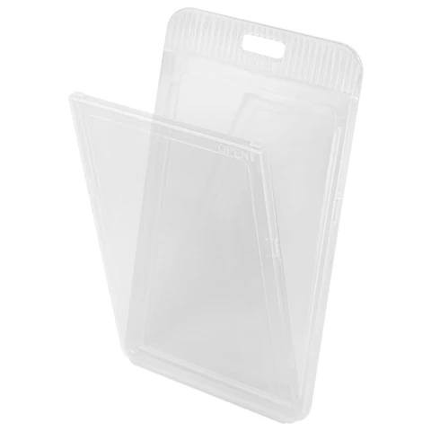 Бейдж вертикальный (85х54 мм), прозрачный, ЗАЩИТА ОТ ВЛАГИ И ПЫЛИ, BRAUBERG EXTRA, 238806 - МСК «Форвард»