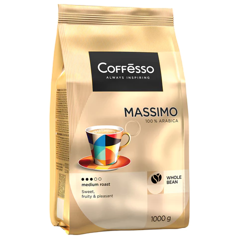 Кофе в зернах COFFESSO "Massimo" 100% арабика, 1 кг, 102488 623414 - МСК «Форвард»