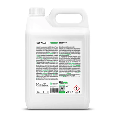 Средство моющее универсальное 5 кг, GRASS ECO-WASH, низкопенное, жидкое, 126030 608974 - МСК «Форвард»