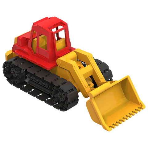 Трактор игрушечный гусеничный, с грейдером, "Байкал", пластиковый, 35,5x16x16 см, НОРДПЛАСТ, 138 666502