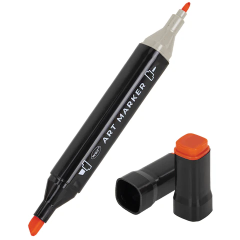 Маркеры для скетчинга двусторонние, НАБОР 24 шт., базовые цвета, в чехле, WBZ (ВБЗ), 152571 - МСК «Форвард»