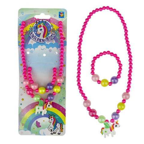Украшения для девочек "Unicorn Bijou. ЕДИНОРОГ" НАБОР, бусы и браслет, 1TOY, Т19137 666154