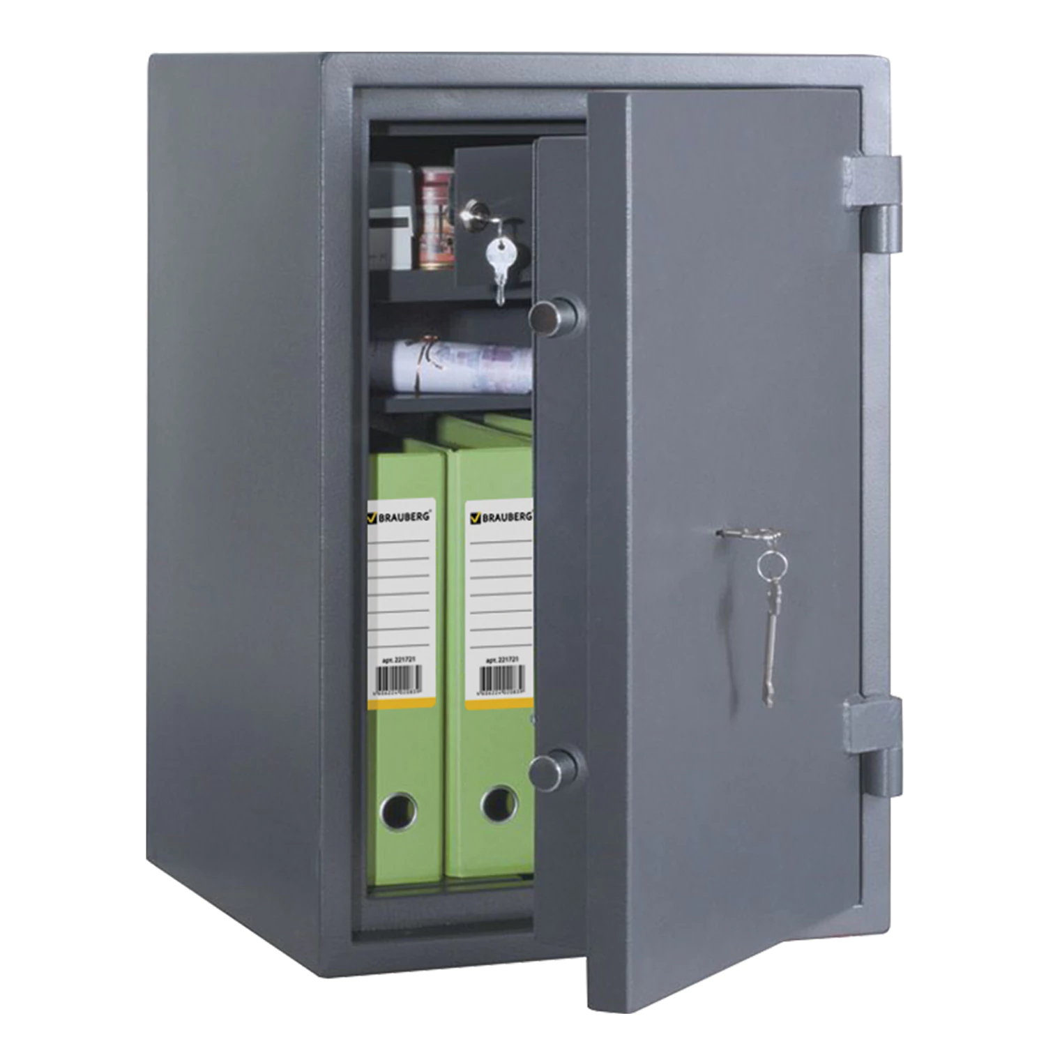 Сейф взломостойкий 1 класс VALBERG "Кварцит-65Т" (в655*ш440*г430мм;150кг), ключ.замок, трейзер,полка 290697