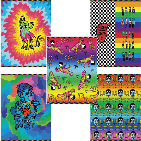 Тетрадь А5 48л. HATBER скоба, клетка, обложка картон, Laser B - Выпуск №1 (5 видов в спайке), 48Т5В1 113818