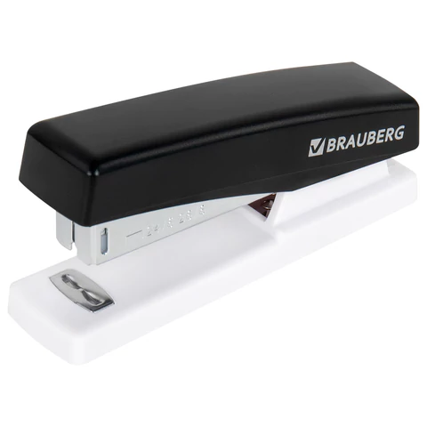 Степлер №24/6, 26/6 BRAUBERG "STYLE", до 25 листов, черный, 272747 - МСК «Форвард»