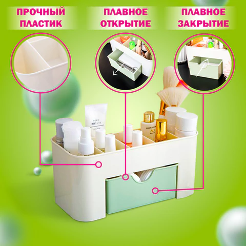 Органайзер для хранения косметики, канцтоваров, мелочей MINI 22х10,5х11 см, DASWERK (ДАСВЕРК), 608479 - МСК «Форвард»