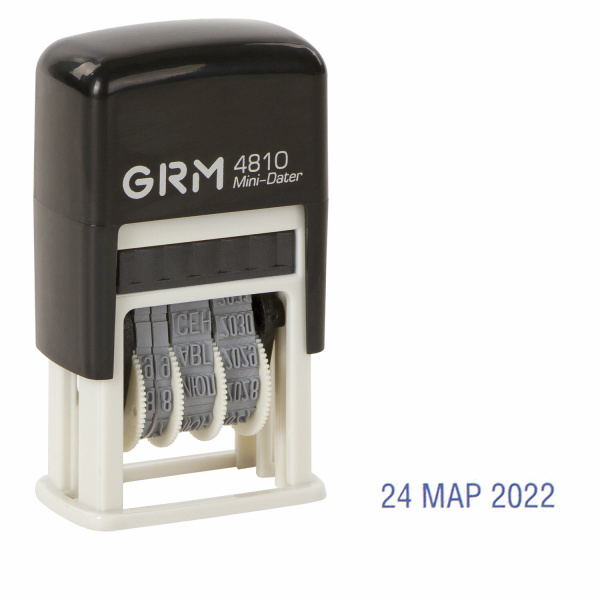 Датер-мини месяц буквами, оттиск 20х3,8мм синий, GRM 4810, 124131000 237744