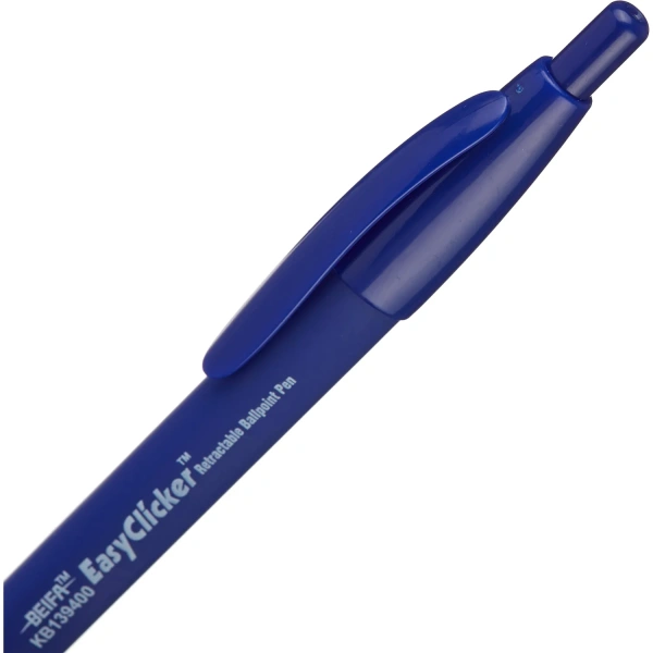 Ручка шариковая автоматическая Beifa KB139400 узел 0,5мм СИНЯЯ корпус soft touch 131246 - МСК «Форвард»