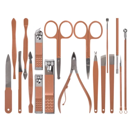 Универсальный набор для маникюра и педикюра 18 в 1 в футляре, STANDARD, розовый, WBZ (ВБЗ), 609488 - МСК «Форвард»