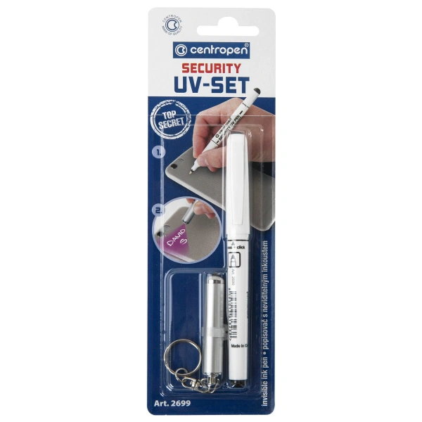 Маркер перманентный ультрафиолетовый CENTROPEN "Security UV", фонарик, 0,6-1 мм, 2699 6 2699 0201 151120