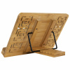 Подставка для книг и планшетов бамбуковая резная BRAUBERG, 28х20 см, регулируемый наклон, 237897 - МСК «Форвард»