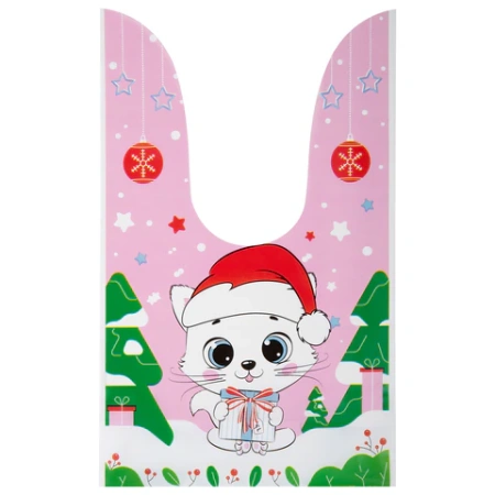 Пакетик подарочный НАБОР 35 штук, новогодний, 13,8х23 см, с зажимами, полиэтилен, ЗОЛОТАЯ СКАЗКА, 592423 - МСК «Форвард»