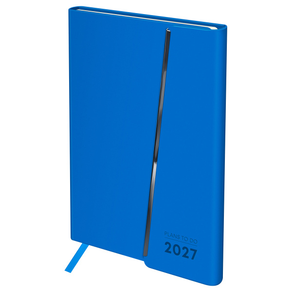 Ежедневник датированный 2027г., А5, 176л., твердый переплет, кожзам Soft touch, BG "Magnet. Blue", синий, магнитный клапан DdА5_67948 389947 - МСК «Форвард»