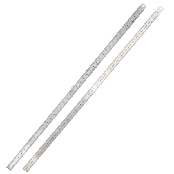 Линейка металлическая 100 см BRAUBERG, европодвес, 210311