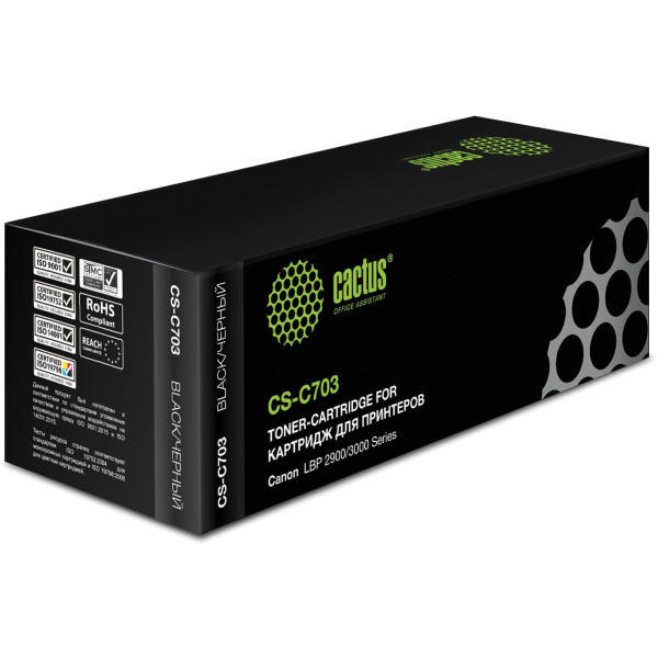 Картридж лазерный CACTUS (CS-C703) для CANON LBP-2900/3000, ресурс 2000 стр CS-C703 361990