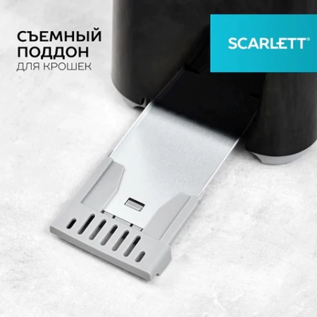 Тостер SCARLETT SC-TM11020, 700 Вт, 2 тоста, 7 режимов, механическое управление, пластик, черный 457217 - МСК «Форвард»