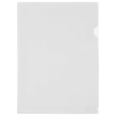 Папка-уголок А4 BRAUBERG UNIVERSAL, прозрачная, 0,10 мм, со штрихкодом, 273044 - МСК «Форвард»