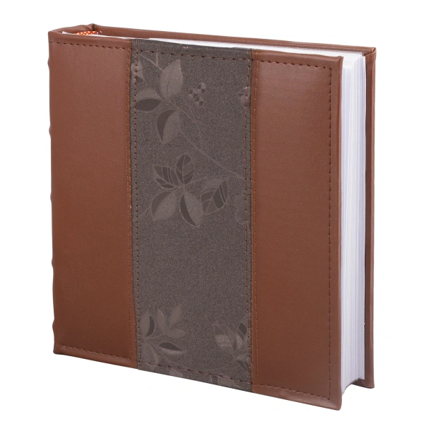 Фотоальбом BRAUBERG на 200 фото 10*15 см, под кожу, бумажные страницы, бокс, коричневый, 390483