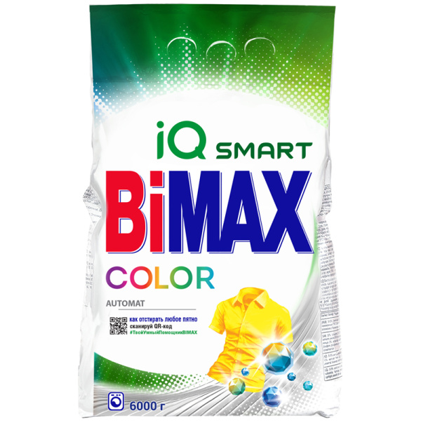 Стиральный порошок-автомат 6 кг, BIMAX Color 2522-1АХ 608513 ЧЕСТНЫЙ ЗНАК минпромторг - МСК «Форвард»