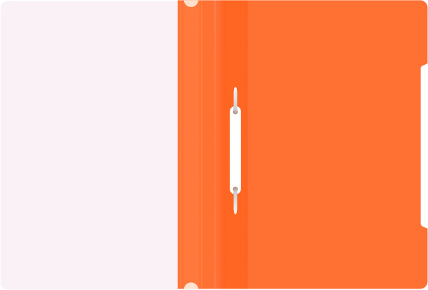 Скоросшиватель Бюрократ пластик PS20OR A4 прозрач.верх.лист оранжевый 0.12/0.16 - МСК «Форвард»