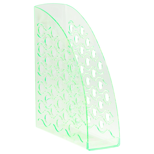 Лоток для бумаг вертикальный СТАММ "Вега", тонированный неоновый зеленый, ширина 90мм ЛТВ-31746 351509 - МСК «Форвард»