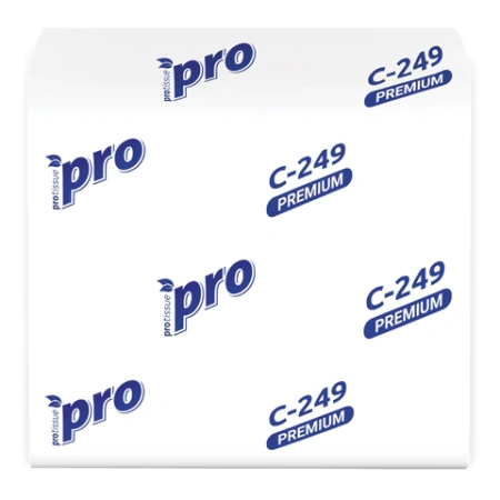Бумага туалетная листовая 250 шт., PROtissue (T3) PREMIUM, 2-слойная, белая, 22,5х11 см, КОМПЛЕКТ 40 пачек, C249, С249 114330 минпромторг - МСК «Форвард»