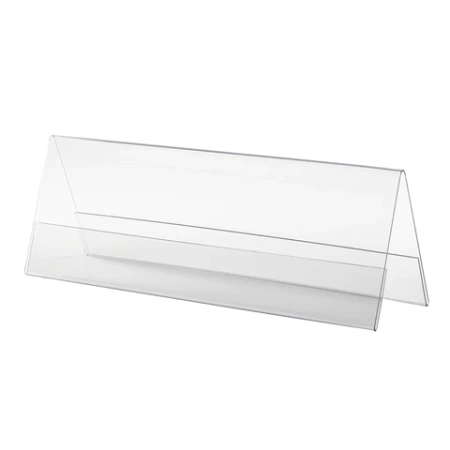 Подставка настольная для презентаций информационная 300х100 мм (домик) двусторонняя, в защитной пленке, BRAUBERG, 291251 - МСК «Форвард»