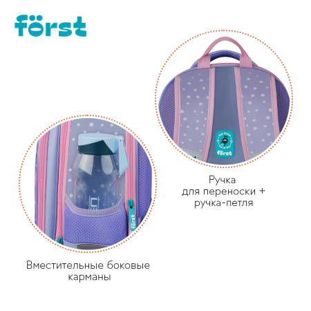 Рюкзак Först F-Cloud "Fluffy Bunny" 37*28,5*16,5см, 3 отделения, 3 кармана, анатомическая спинка FT-RM-152501 379230 - МСК «Форвард»